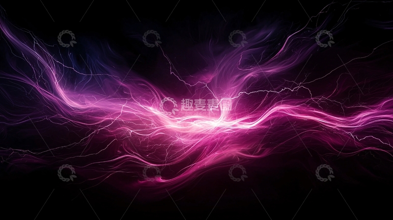 高清大图下载【趣麦麦图】紫色能量流动抽象背景