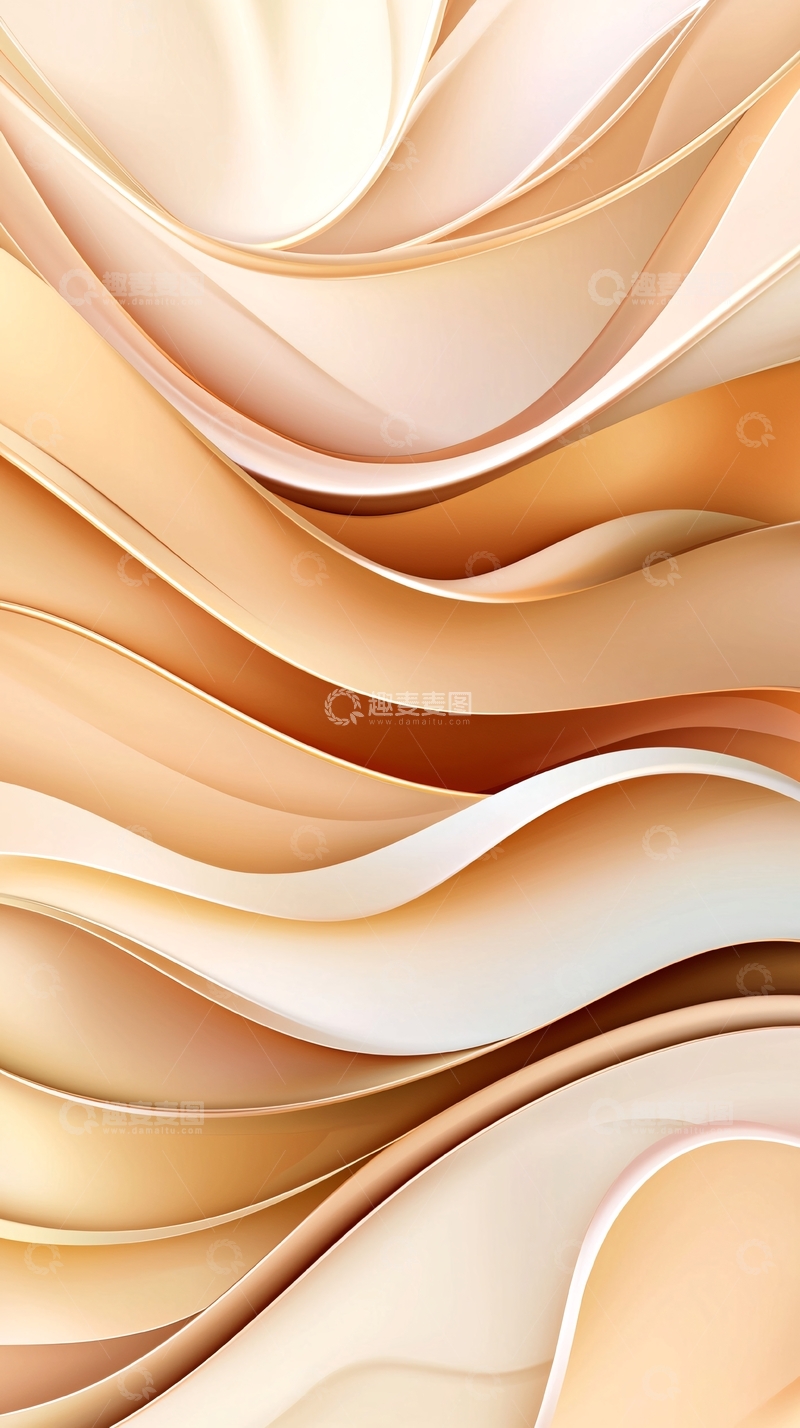 高清大图下载【趣麦麦图】金色曲线波浪