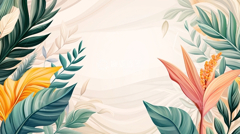 高清大图下载【趣麦麦图】热带植物背景图