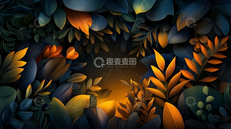 高清大图下载【趣麦麦图】色彩丰富的植物群丛