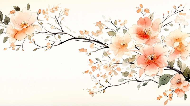 高清大图下载【趣麦麦图】水彩花卉淡雅清新