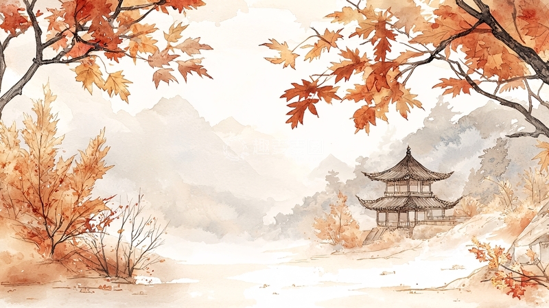 高清大图下载【趣麦麦图】秋日山水高清图片