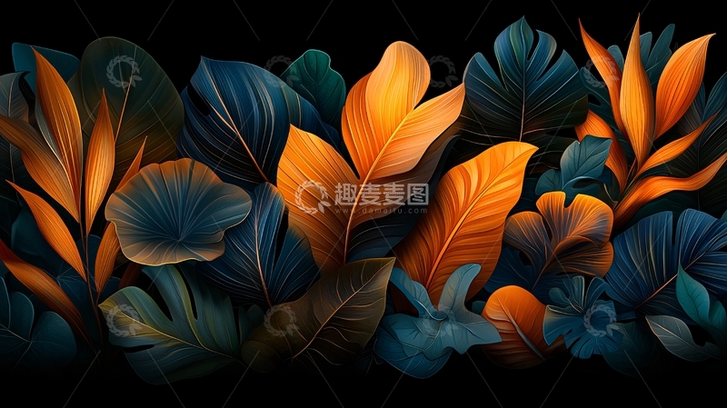 高清大图下载【趣麦麦图】热带植物艺术画