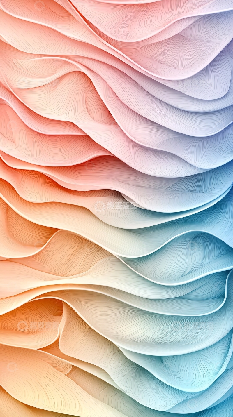 高清大图下载【趣麦麦图】渐变色波浪纹理背景