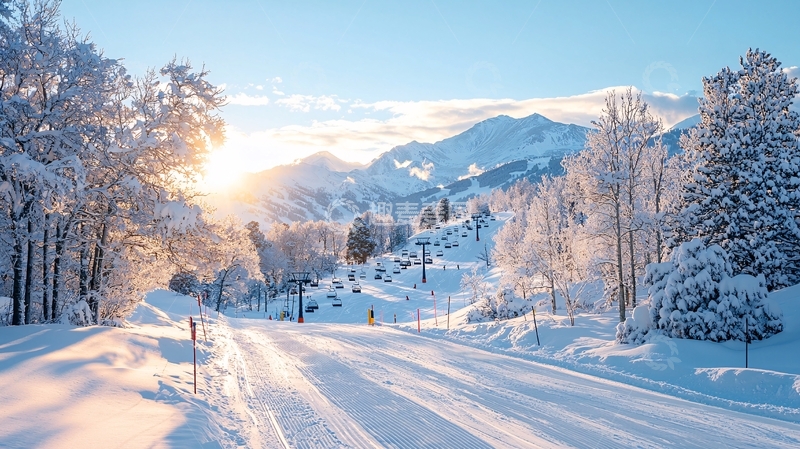 高清大图下载【趣麦麦图】雪后阳光下的宁静