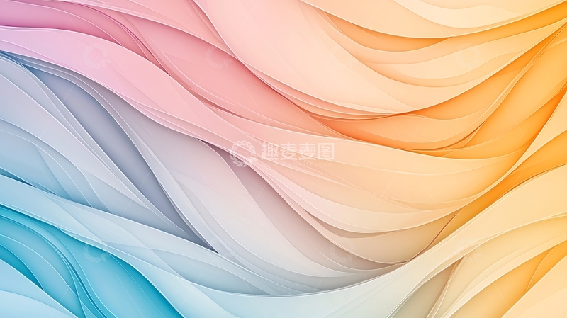 高清大图下载【趣麦麦图】柔和色彩流动的抽象背景