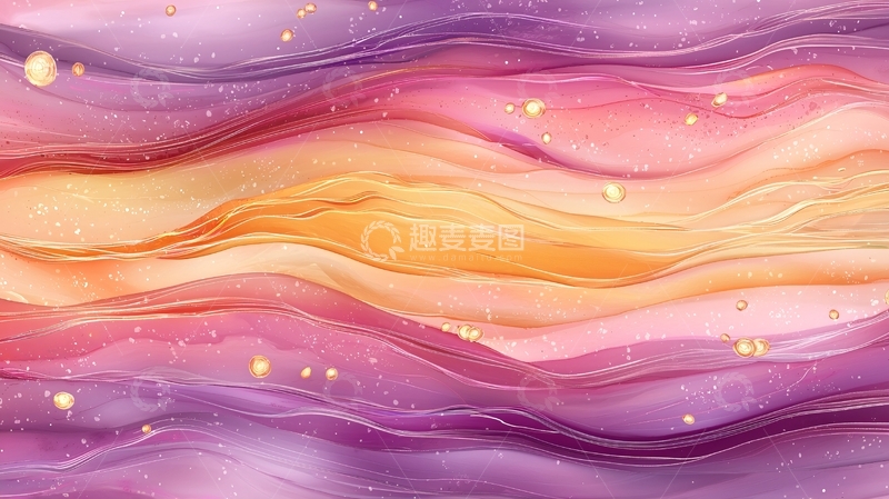 高清大图下载【趣麦麦图】彩色波浪渐变背景