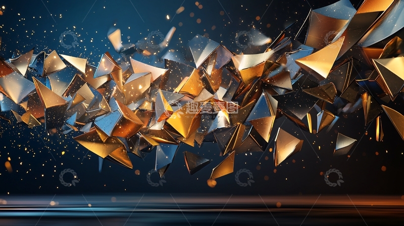 高清大图下载【趣麦麦图】抽象碎片爆炸