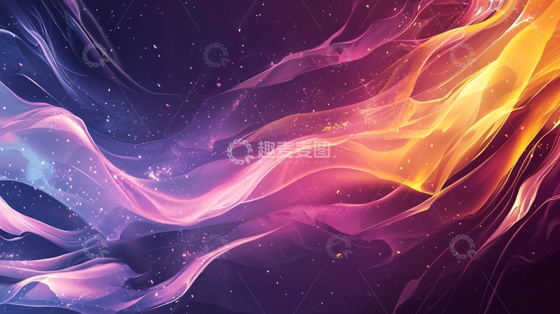 高清大图下载【趣麦麦图】梦幻星云般的彩色光线