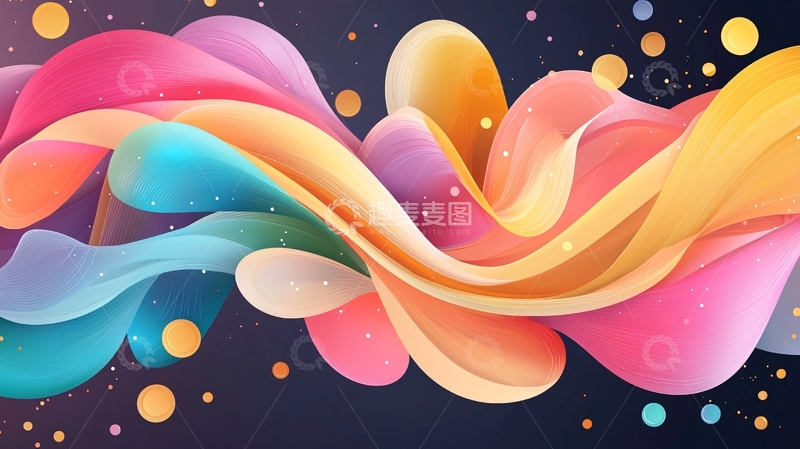 高清大图下载【趣麦麦图】彩色流动抽象背景