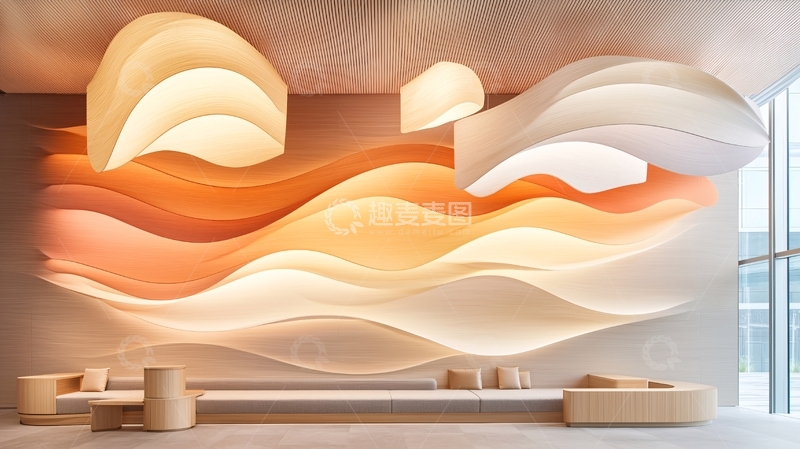 高清大图下载【趣麦麦图】创意波浪灯光装饰