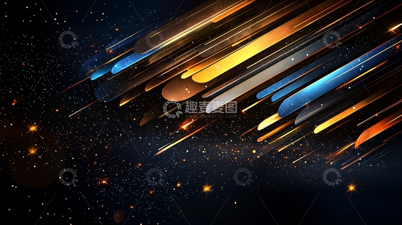高清大图下载【趣麦麦图】流星划过夜空6