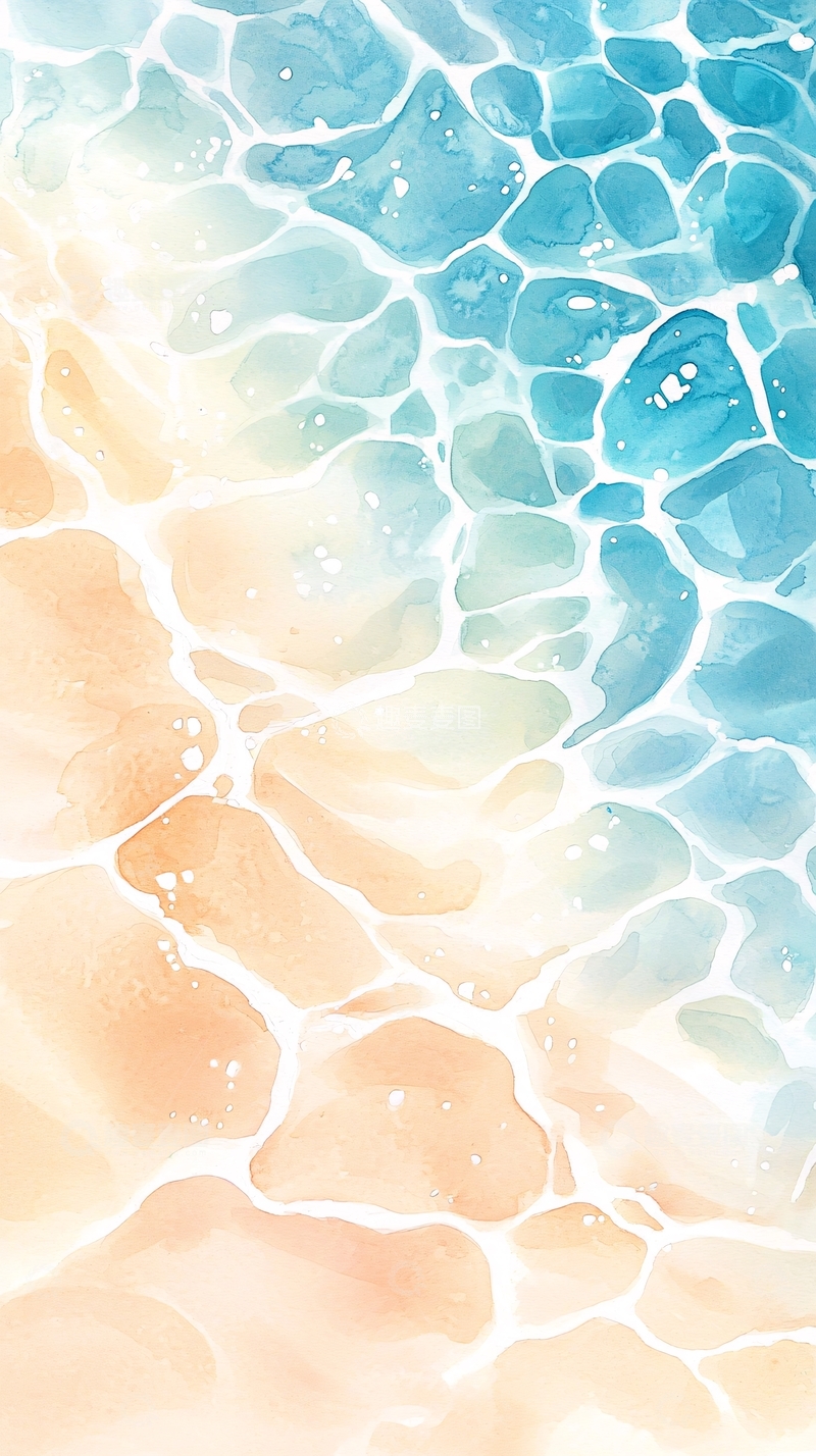 高清大图下载【趣麦麦图】波光粼粼的海滩水面