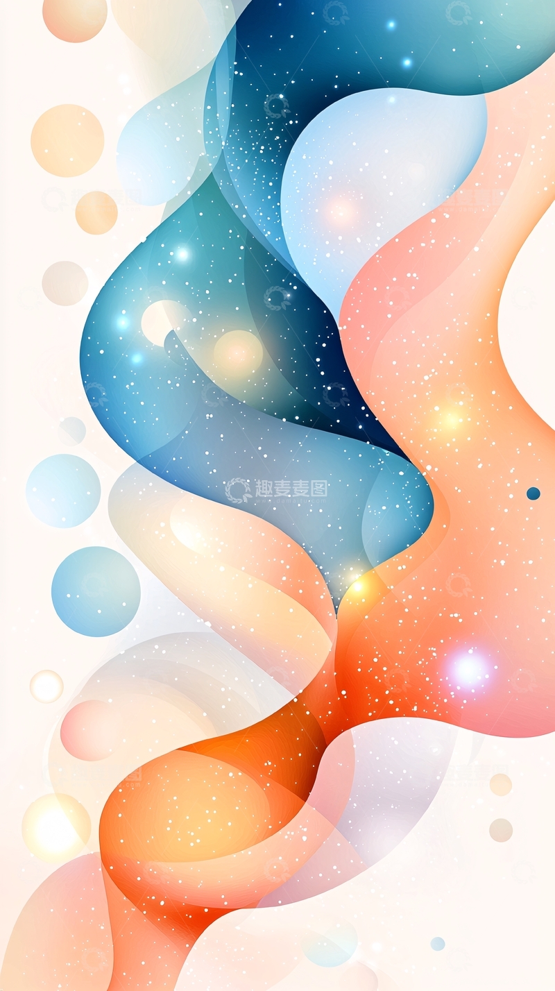 高清大图下载【趣麦麦图】抽象水彩渐变背景