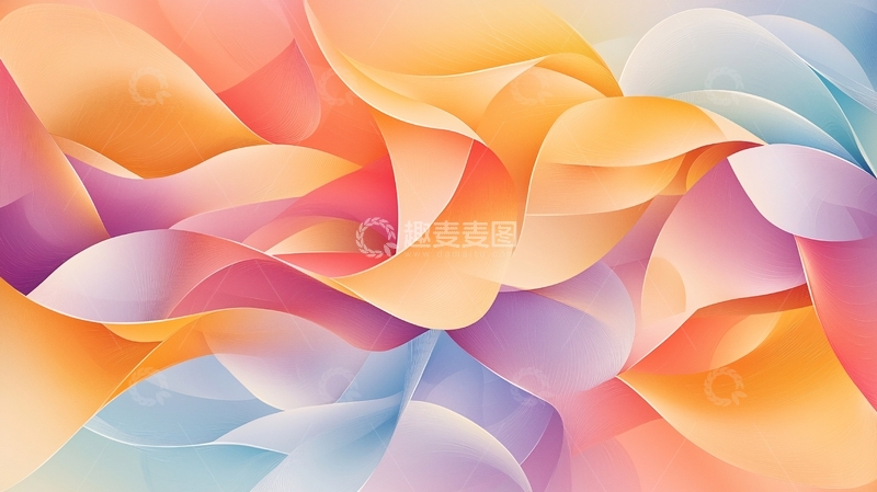 高清大图下载【趣麦麦图】彩色抽象花瓣背景