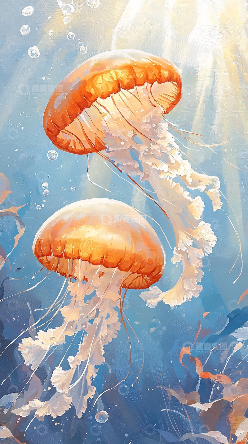 高清大图下载【趣麦麦图】水母在阳光下