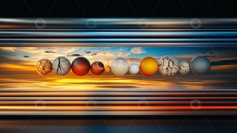 高清大图下载【趣麦麦图】彩色球体排列