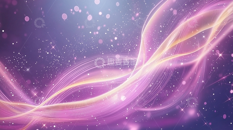 高清大图下载【趣麦麦图】梦幻紫色光线星空背景
