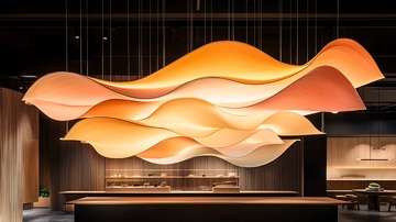 波浪形吊灯高清图片