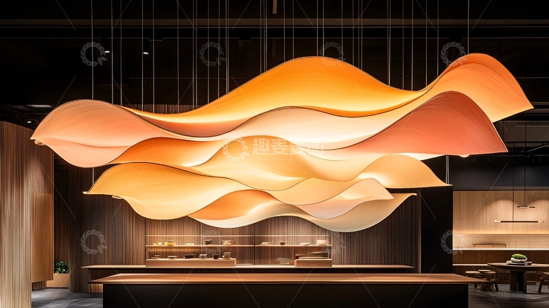 高清大图下载【趣麦麦图】波浪形吊灯高清图片