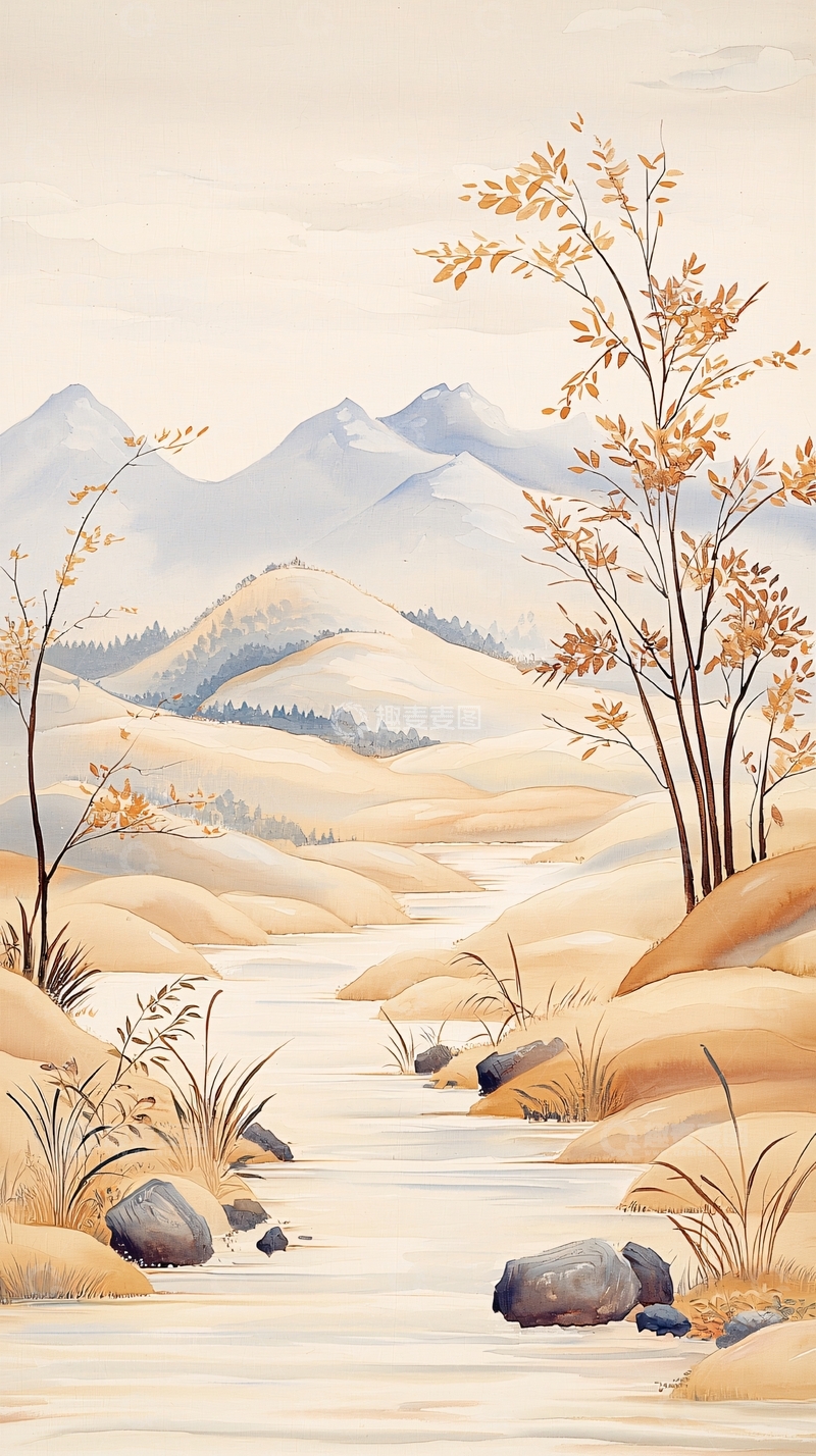 高清大图下载【趣麦麦图】水墨山水高清图片