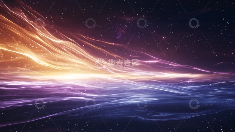 高清大图下载【趣麦麦图】绚丽星空光线汇聚