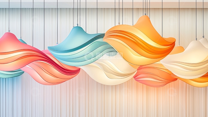 高清大图下载【趣麦麦图】彩色流体波浪抽象背景