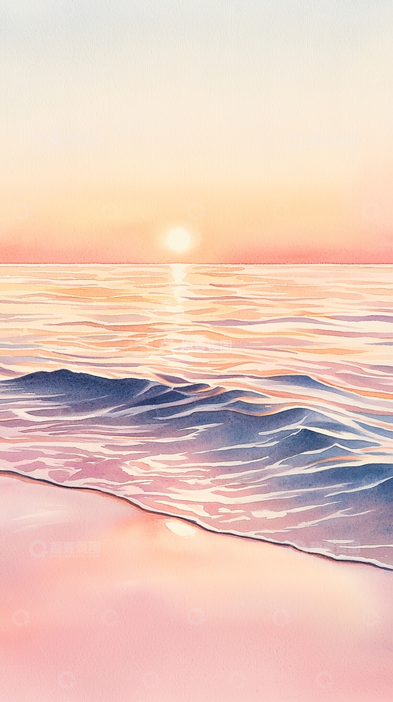 高清大图下载【趣麦麦图】唯美日落海景