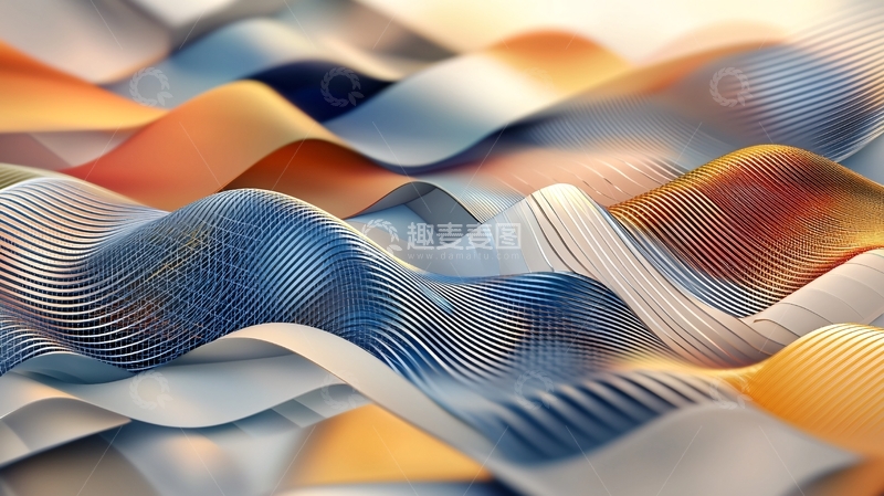 高清大图下载【趣麦麦图】抽象波浪渐变背景
