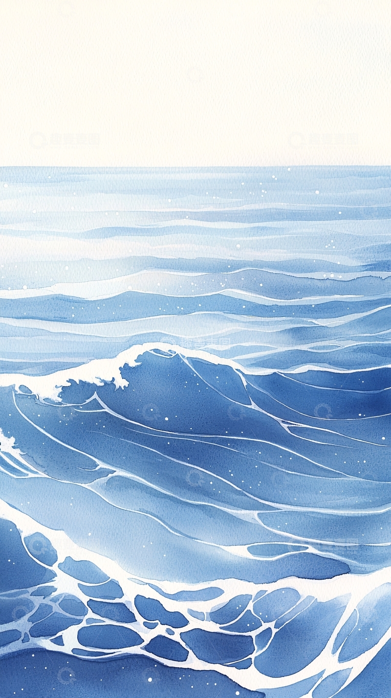 高清大图下载【趣麦麦图】波光粼粼的蓝色海面