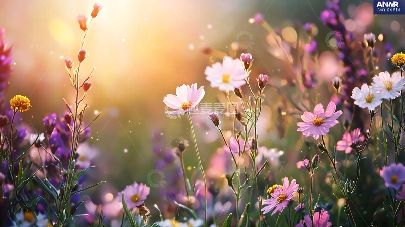 高清大图下载【趣麦麦图】鲜花盛开的田野