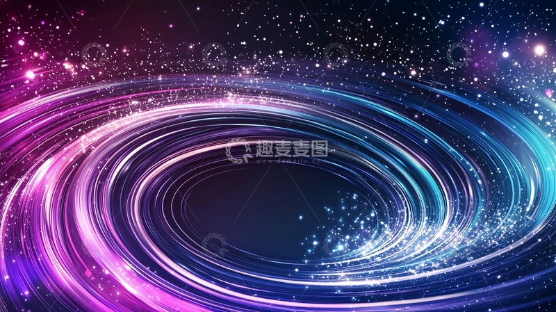 高清大图下载【趣麦麦图】炫彩星空涡旋