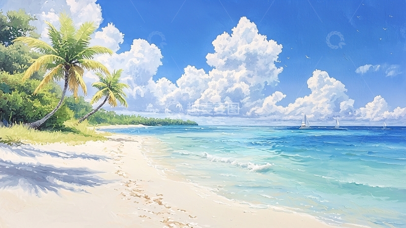 高清大图下载【趣麦麦图】热带海滩高清图片