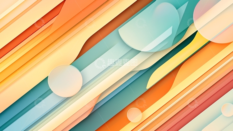 高清大图下载【趣麦麦图】彩色线条背景