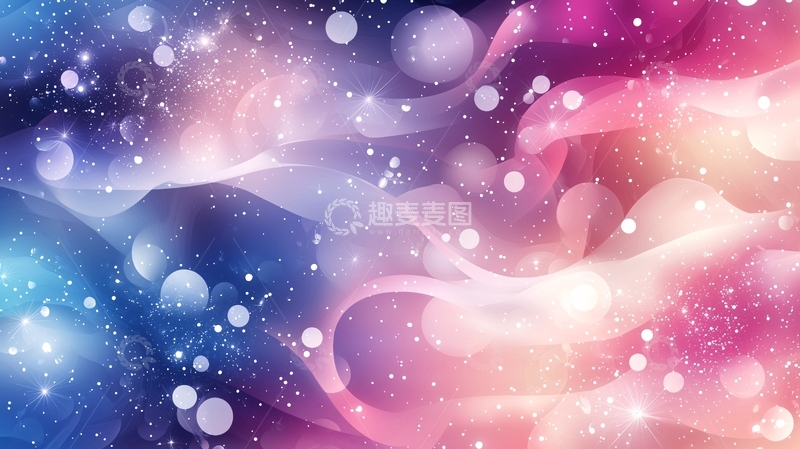 高清大图下载【趣麦麦图】绚丽多彩的宇宙星空背景