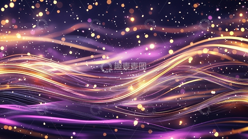 高清大图下载【趣麦麦图】绚丽星空光线背景
