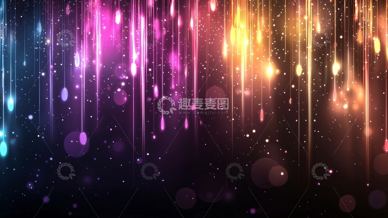 高清大图下载【趣麦麦图】彩色光线模糊背景