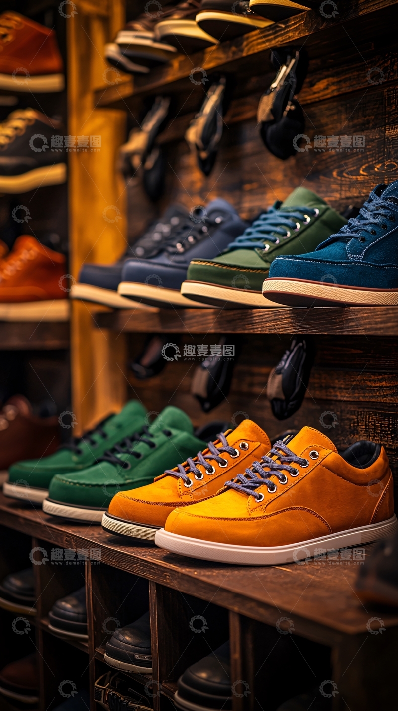 高清大图下载【趣麦麦图】-鞋店展示架高清图片