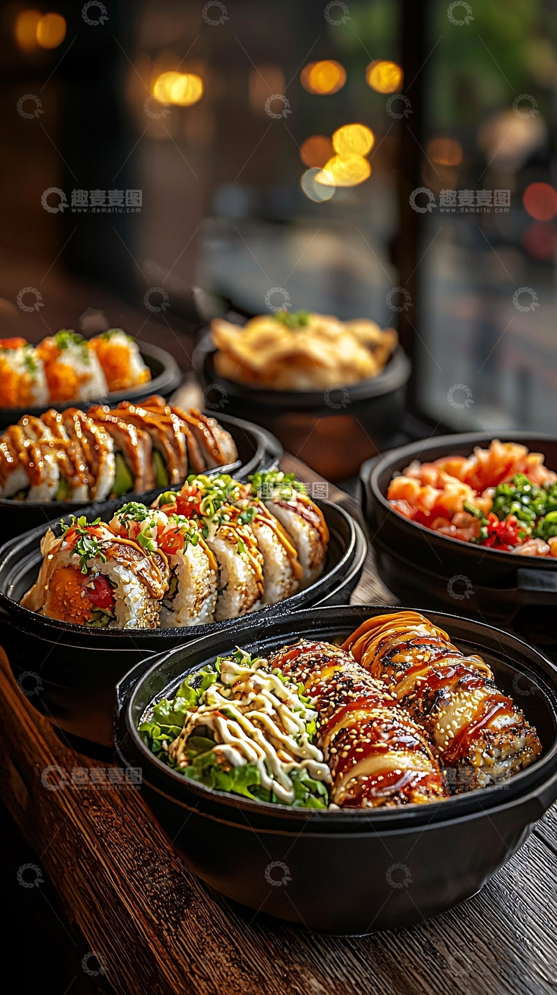 高清大图下载【趣麦麦图】诱人的寿司拼盘