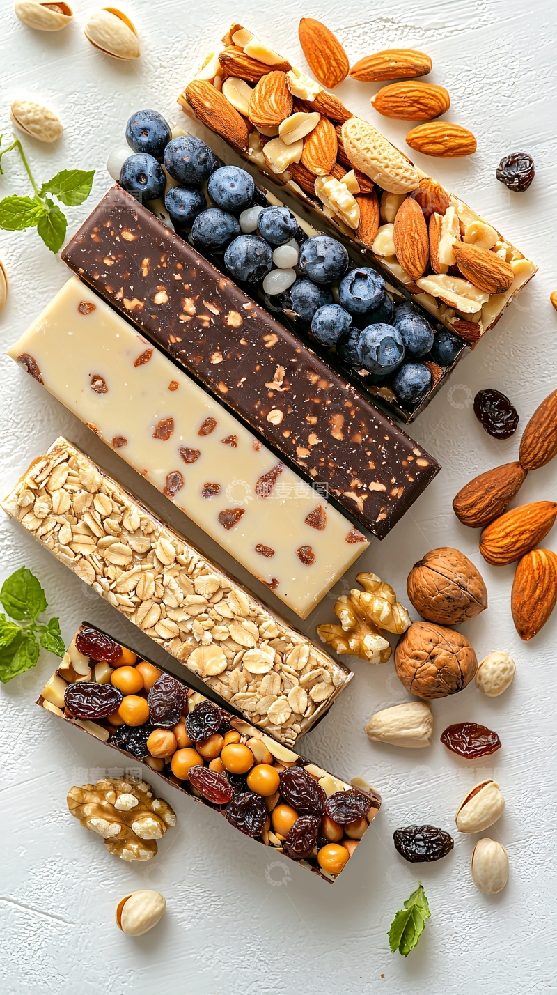 高清大图下载【趣麦麦图】多种口味能量棒