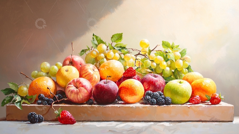 高清大图下载【趣麦麦图】水果静物写实绘画