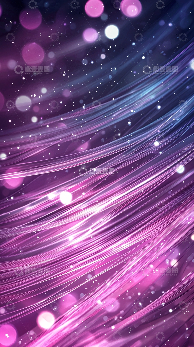 高清大图下载【趣麦麦图】梦幻紫色光线背景