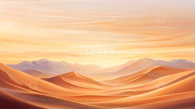 高清大图下载【趣麦麦图】金色沙漠山脉