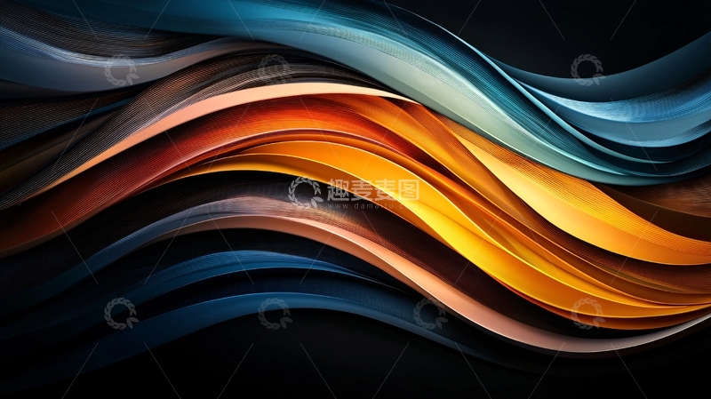 高清大图下载【趣麦麦图】彩色流体抽象背景