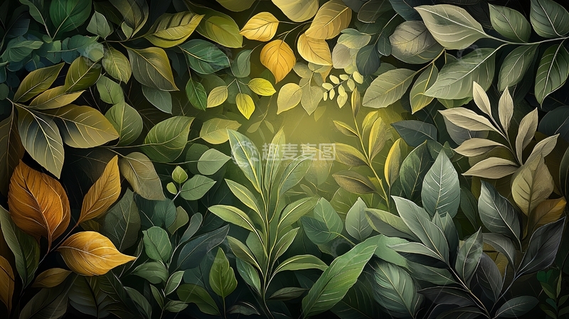 高清大图下载【趣麦麦图】树叶纹理背景