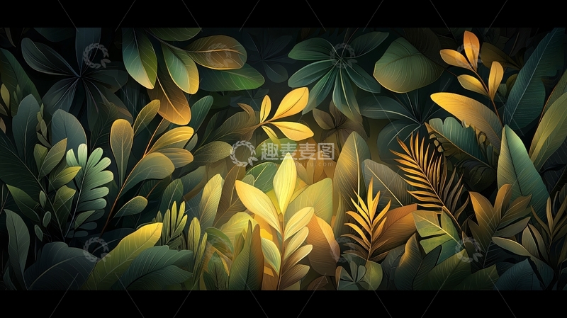 高清大图下载【趣麦麦图】热带植物的茂密生长