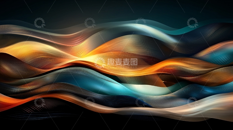 高清大图下载【趣麦麦图】抽象艺术波浪
