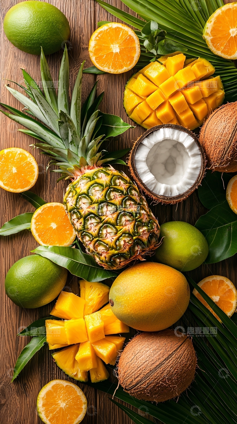 高清大图下载【趣麦麦图】热带水果静物摆拍