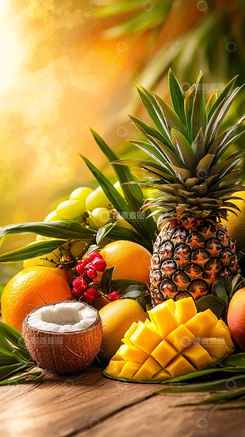 高清大图下载【趣麦麦图】热带水果静物摆拍