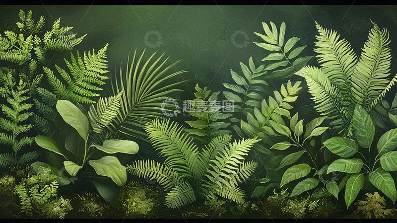 高清大图下载【趣麦麦图】茂盛的绿色植物背景